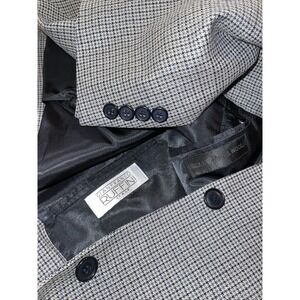 GianFranco Ruffini Italy Silk Worsted Wool Sports‎ Coat Men Sz 44R Houndstooth